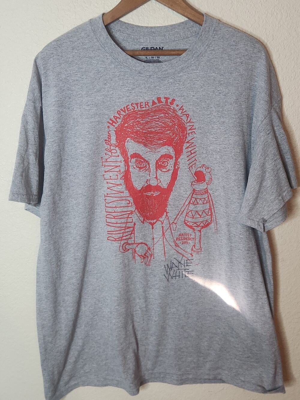 Wayne White Tshirt Signed Autograph Size XL Men Pop Art Surrealism Pee Wee